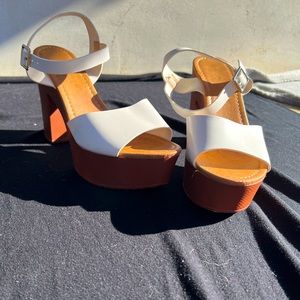 White Chase + Chloe Heels